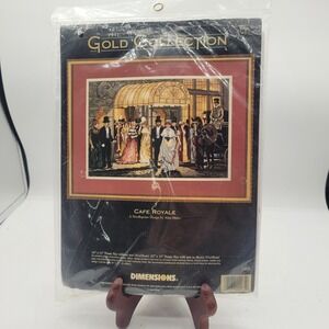 The Gold Collection Dimensions Needlepoint Kit Cafe Royale Alan Maley #2465 New